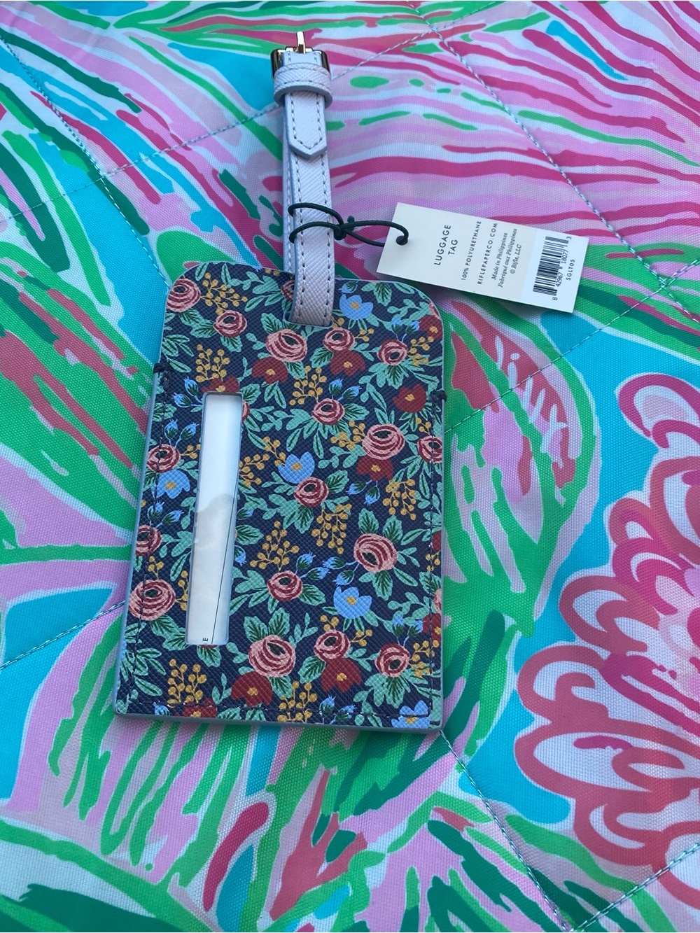 NEW Rifle Paper Co. floral luggage tag